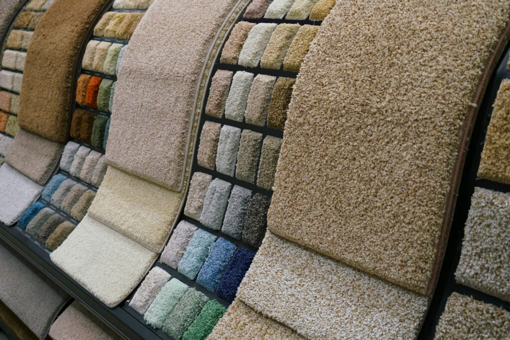 Carpet for allergies samples with different colors | DeGraaf Interiors