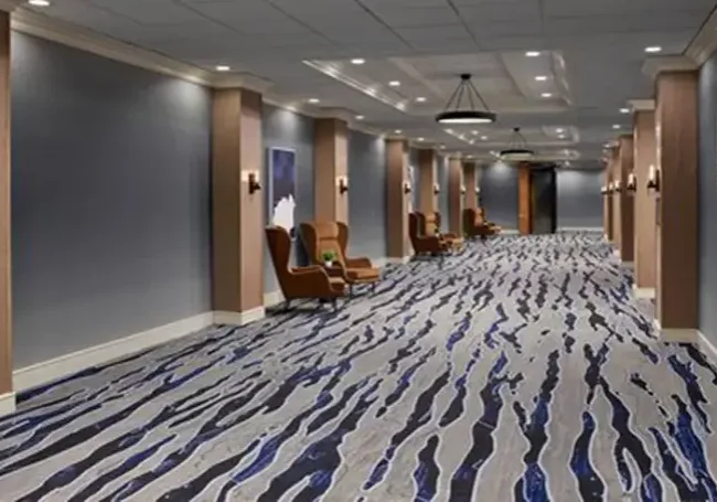 commercial flooring in a hotel | DeGraaf Interiors